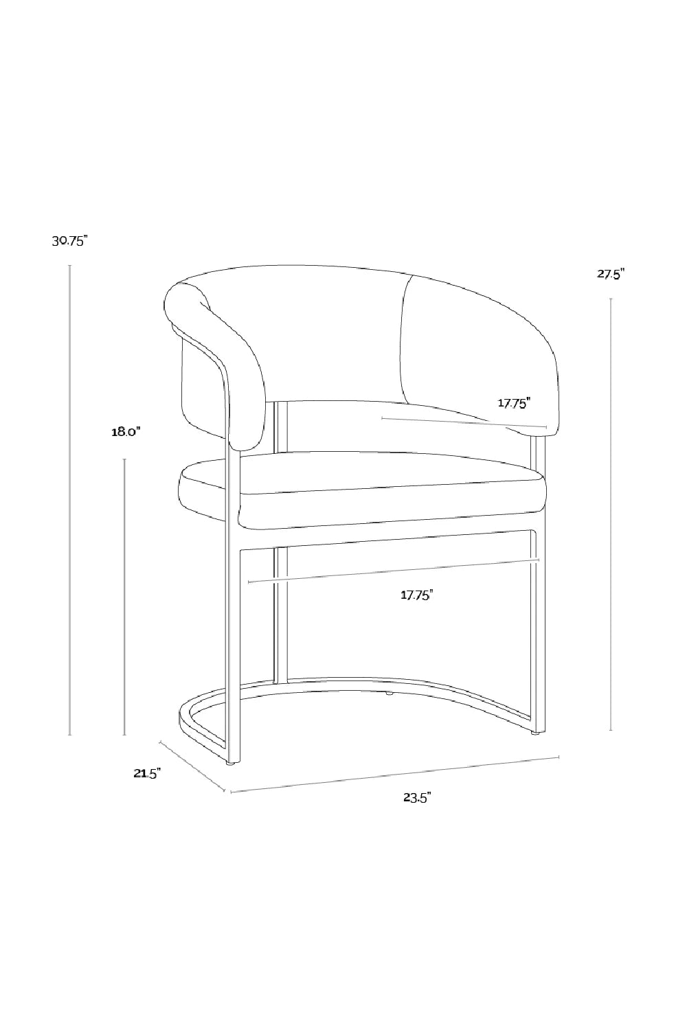 Luxury Teal Modern Dining Armchair European Style for Villa