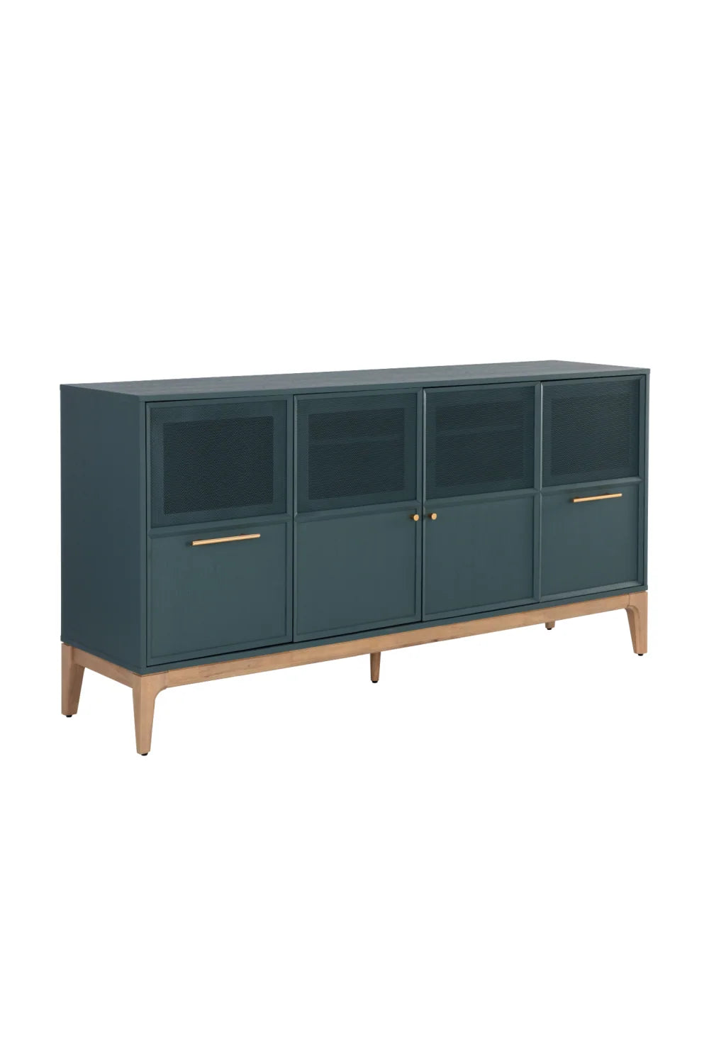 Luxury Teal Oak Sideboard European Style for Villa