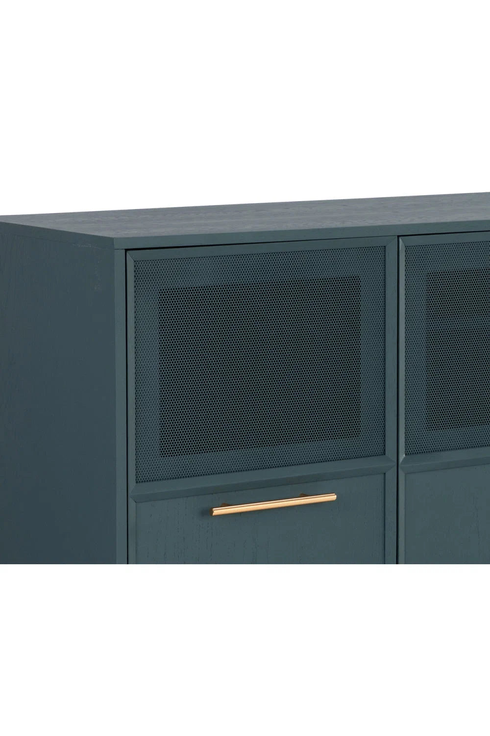 Luxury Teal Oak Sideboard European Style for Villa
