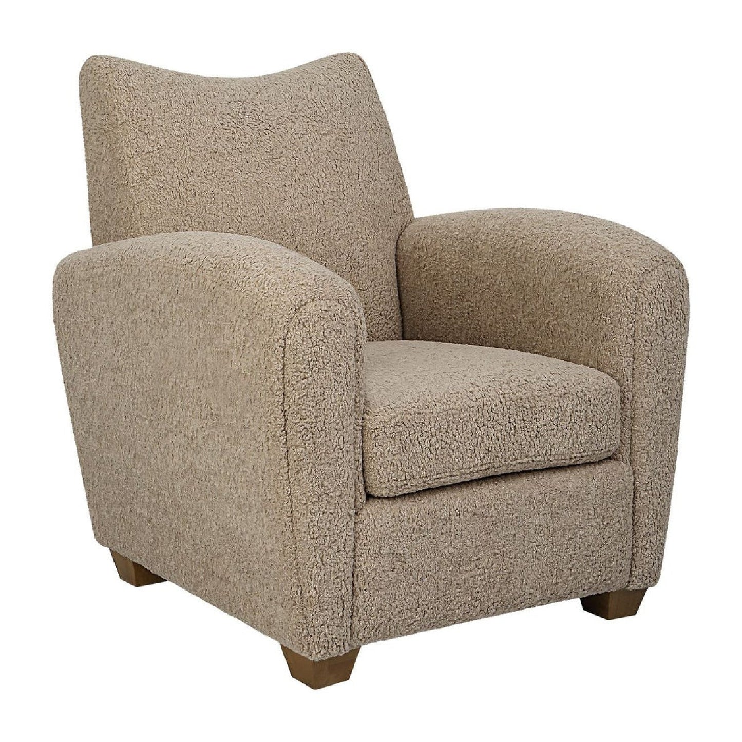 Luxury Teddy Fabric Accent Chair Modern European Style for Villa