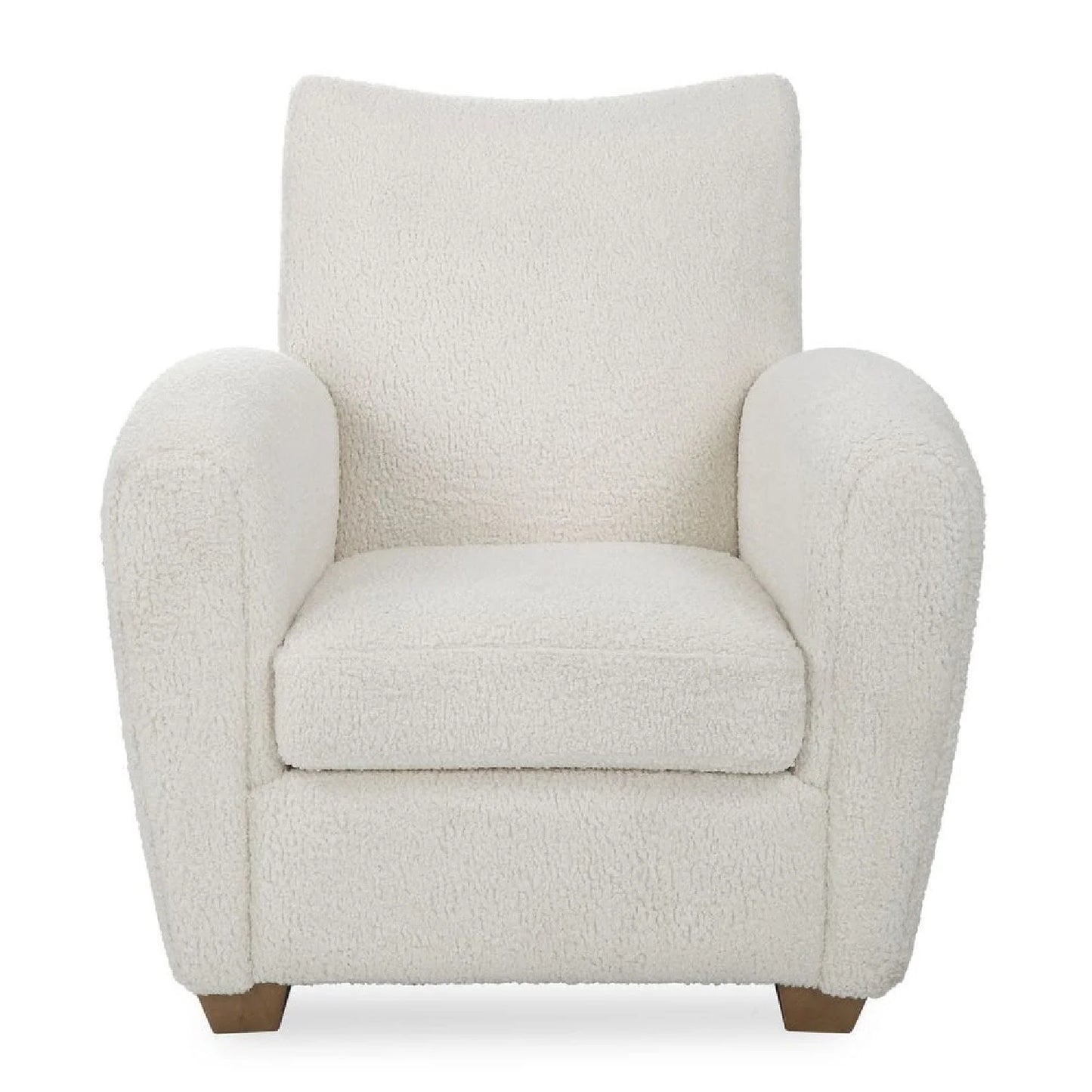 Luxury Teddy Fabric Accent Chair Modern European Style for Villa