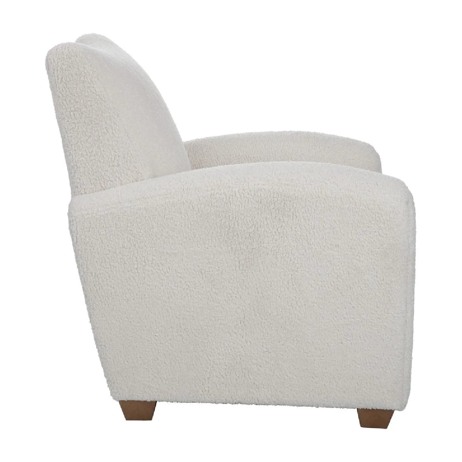 Luxury Teddy Fabric Accent Chair Modern European Style for Villa
