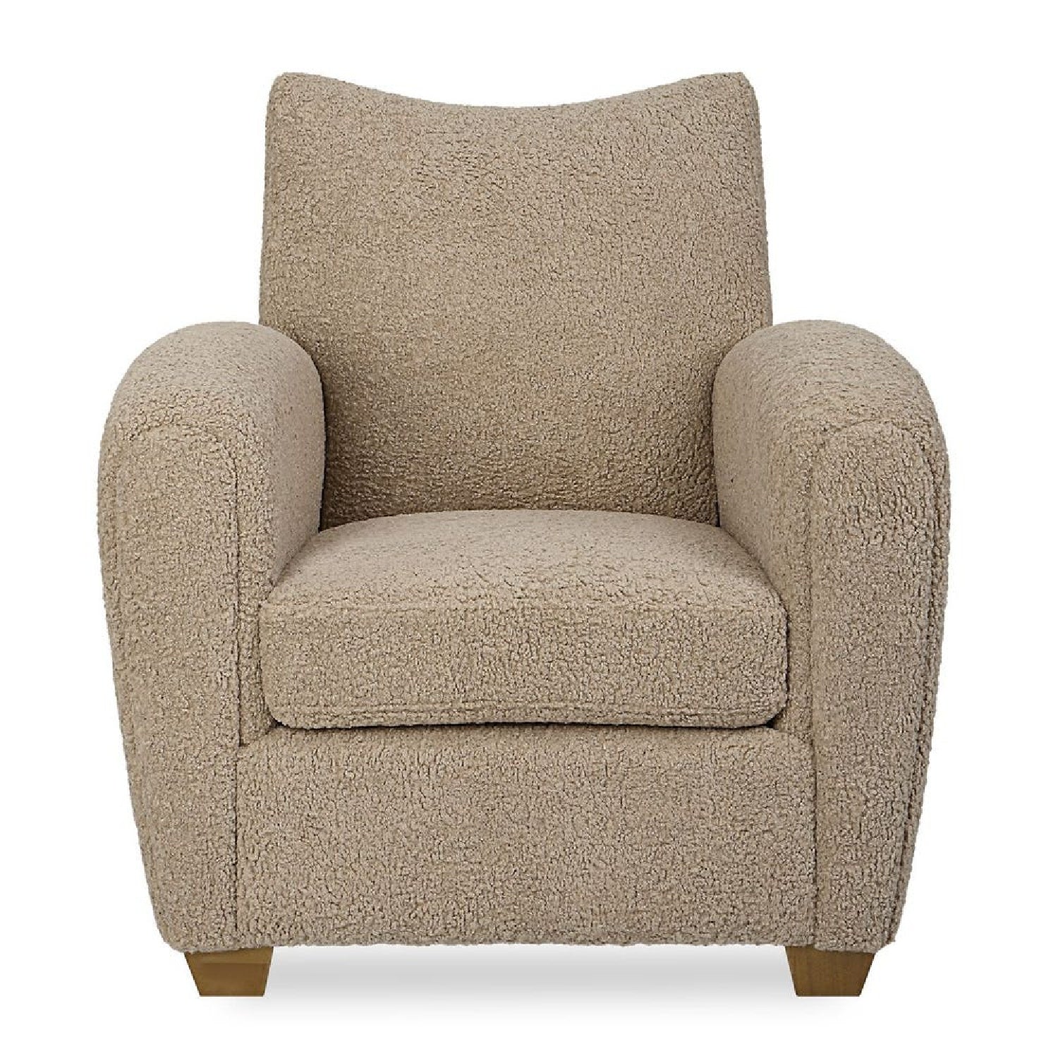 Luxury Teddy Fabric Accent Chair Modern European Style for Villa