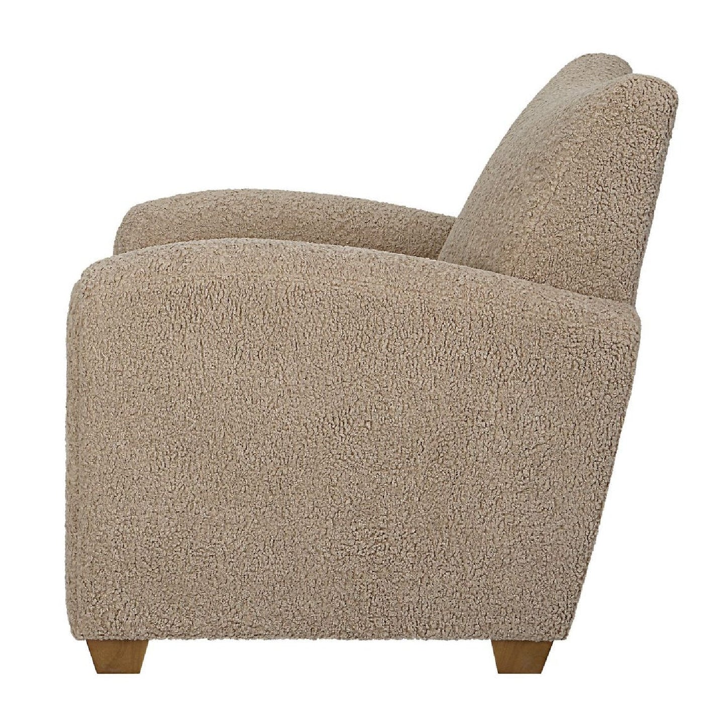Luxury Teddy Fabric Accent Chair Modern European Style for Villa