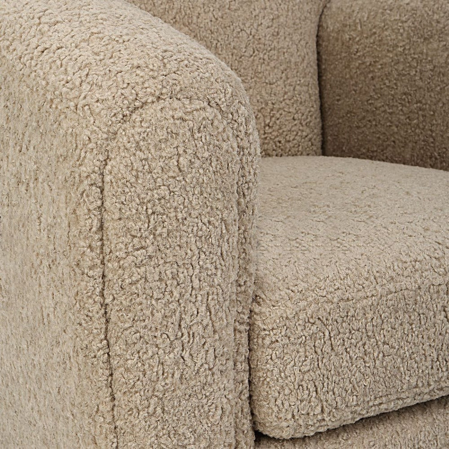 Luxury Teddy Fabric Accent Chair Modern European Style for Villa