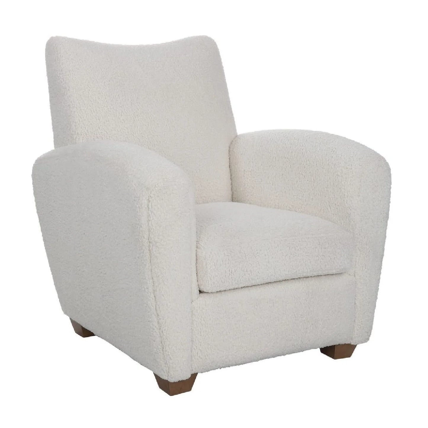 Luxury Teddy Fabric Accent Chair Modern European Style for Villa