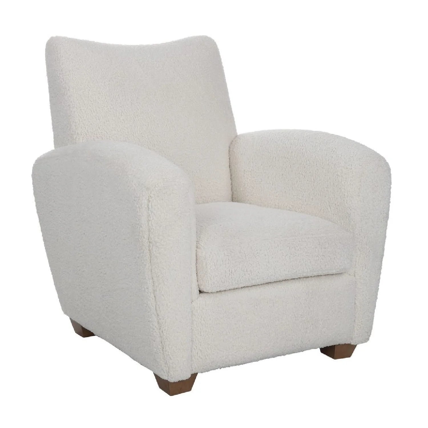 Luxury Teddy Fabric Accent Chair Modern European Style for Villa