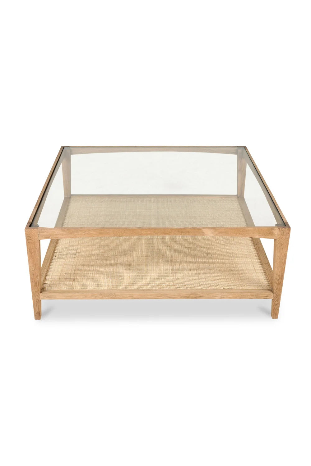 Luxury Tempered Glass Coffee Table Modern Italian Style for Villa