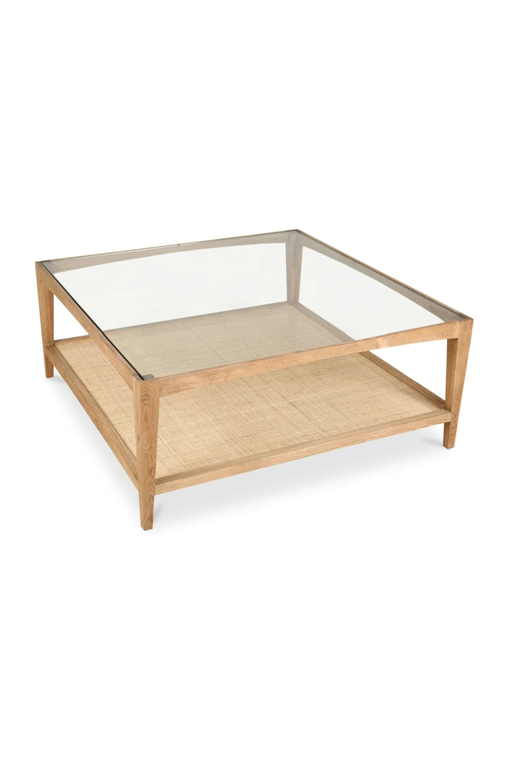 Luxury Tempered Glass Coffee Table Modern Italian Style for Villa