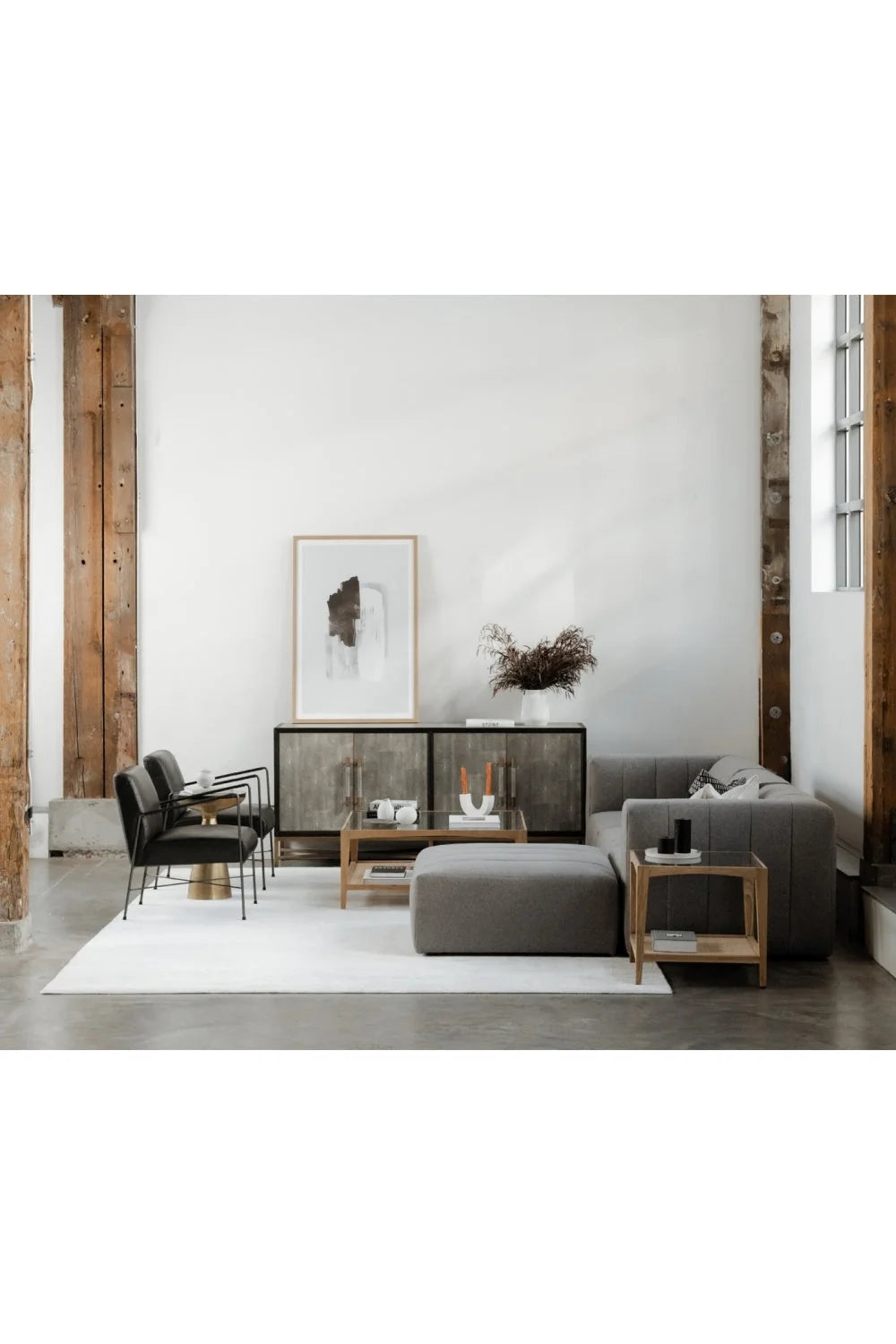 Luxury Tempered Glass Coffee Table Modern Italian Style for Villa