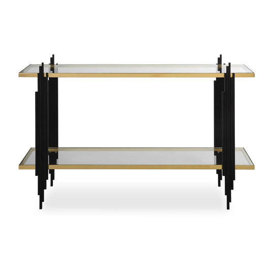 Luxury Tempered Glass Console Table Modern Italian Style for Villa