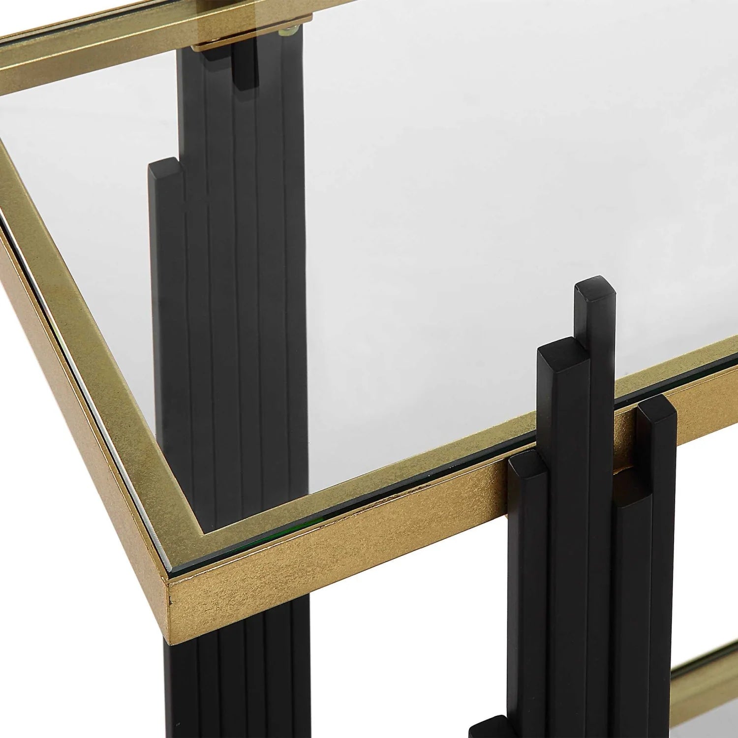 Luxury Tempered Glass Console Table Modern Italian Style for Villa