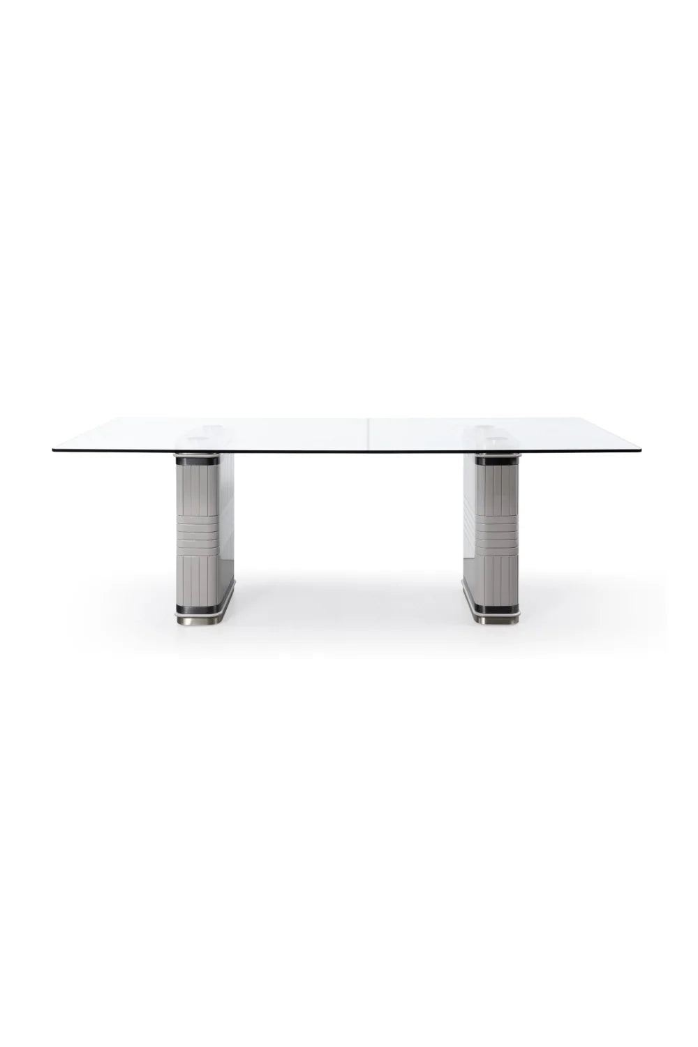Luxury Tempered Glass Dining Table Modern Italian Style for Villa