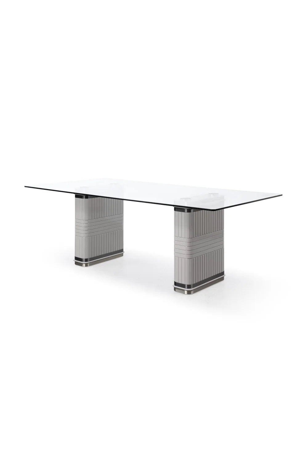 Luxury Tempered Glass Dining Table Modern Italian Style for Villa