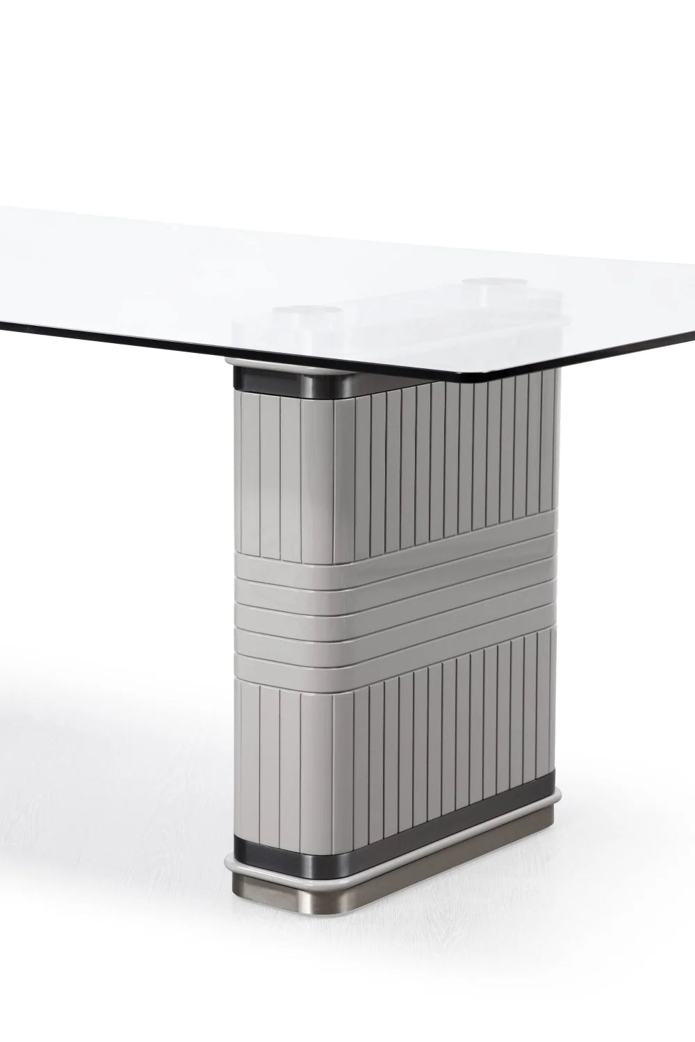 Luxury Tempered Glass Dining Table Modern Italian Style for Villa