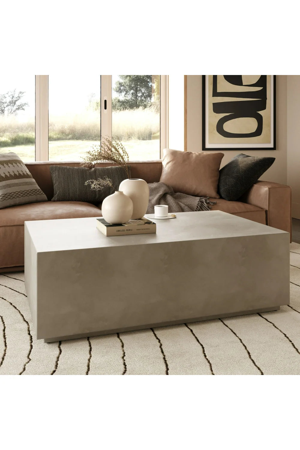 Luxury Terrazzo Concrete Coffee Table Modern Italian Style for Villa
