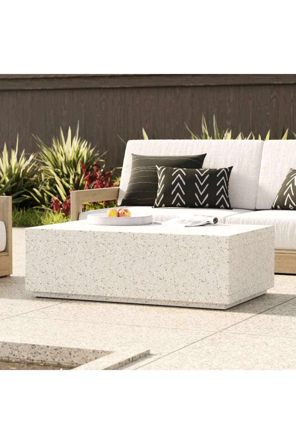 Luxury Terrazzo Concrete Coffee Table Modern Italian Style for Villa