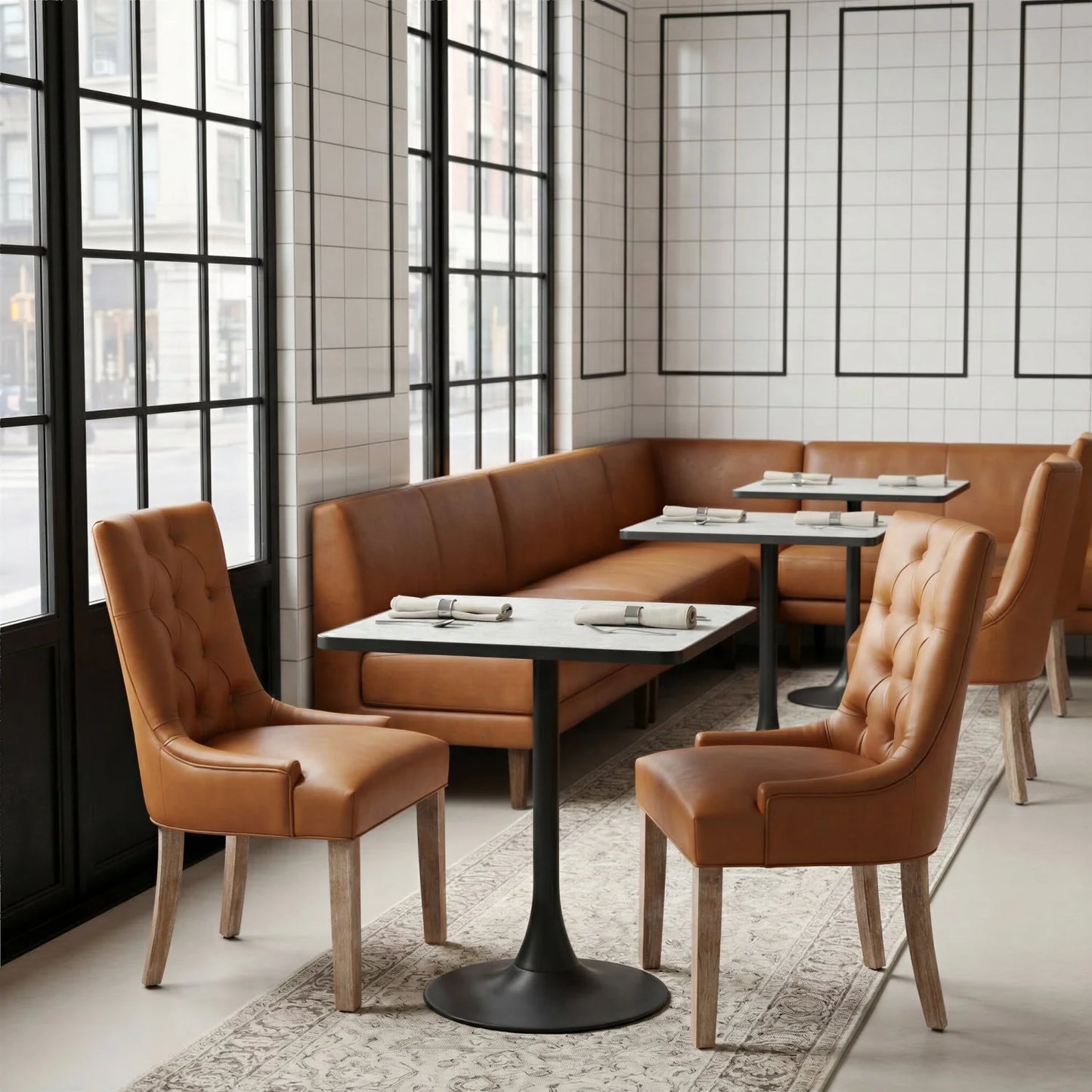 Luxury Terrazzo Square Bistro Table Modern Italian Style for Villa