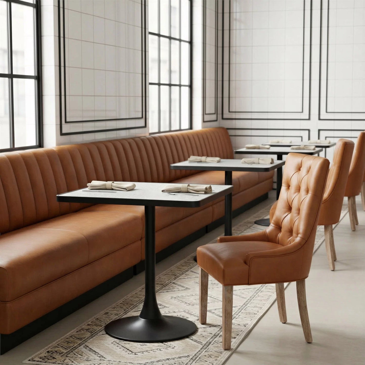 Luxury Terrazzo Square Bistro Table Modern Italian Style for Villa