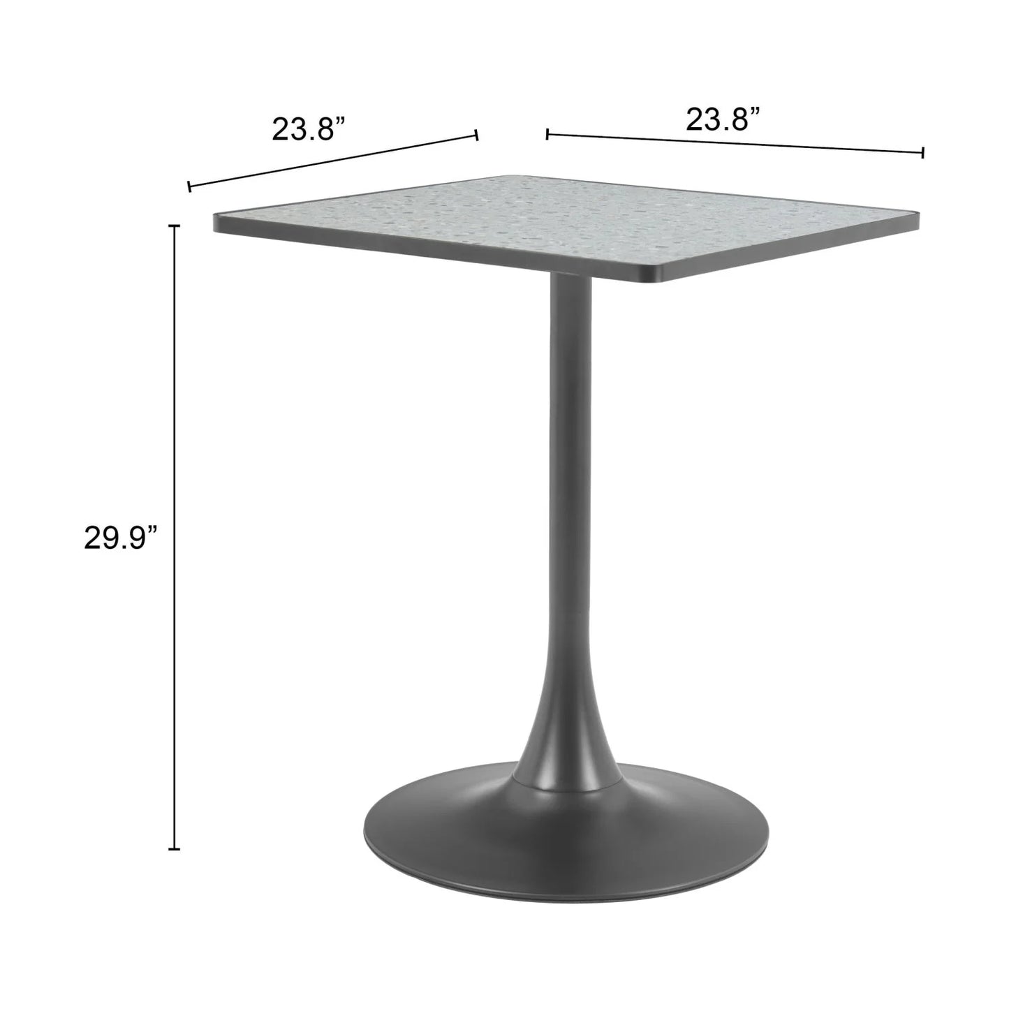 Luxury Terrazzo Square Bistro Table Modern Italian Style for Villa