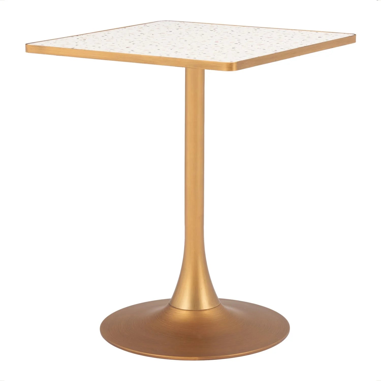 Luxury Terrazzo Square Bistro Table Modern Italian Style for Villa