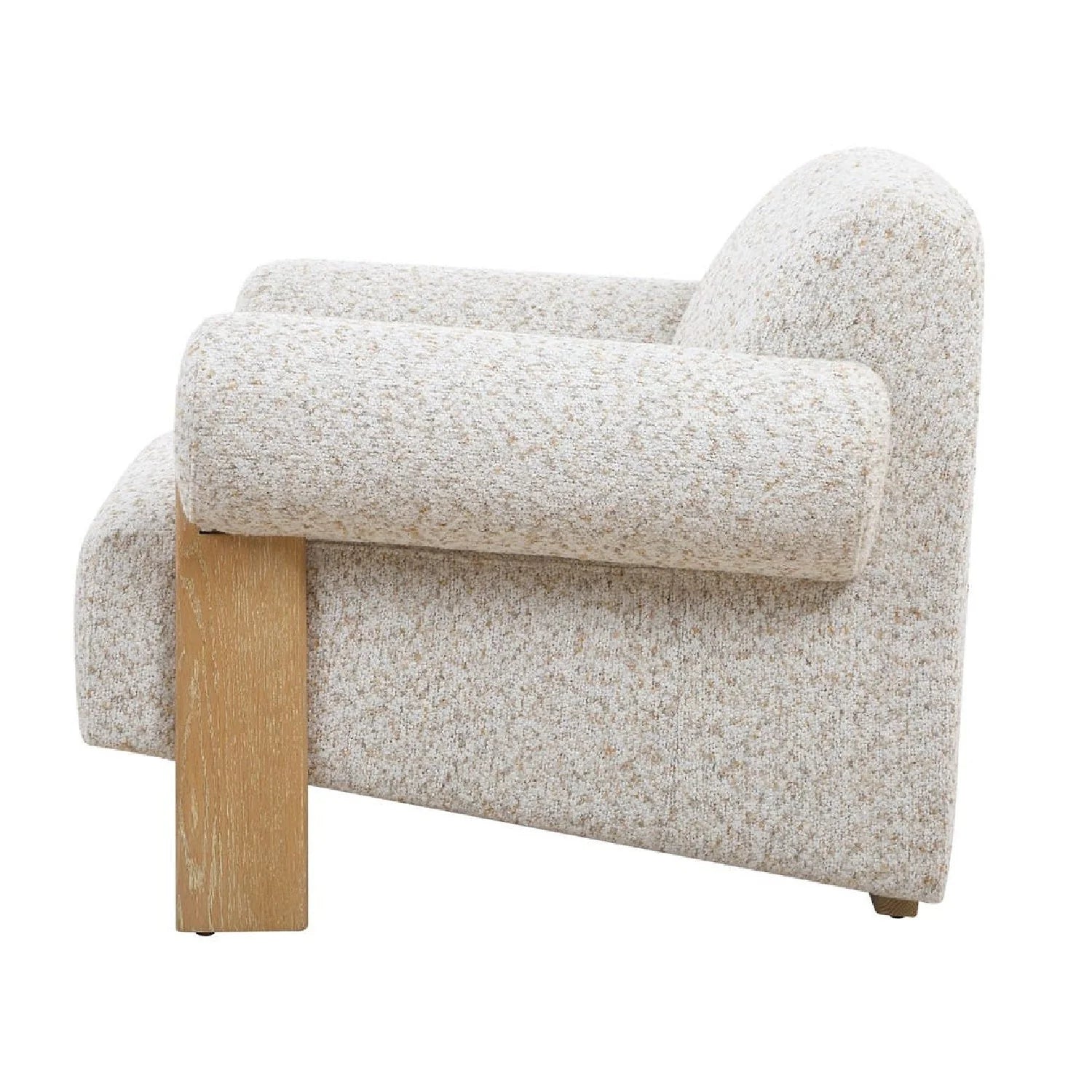 Luxury Textured Boucle Accent Lounge Chair Modern Italian Style for Villa