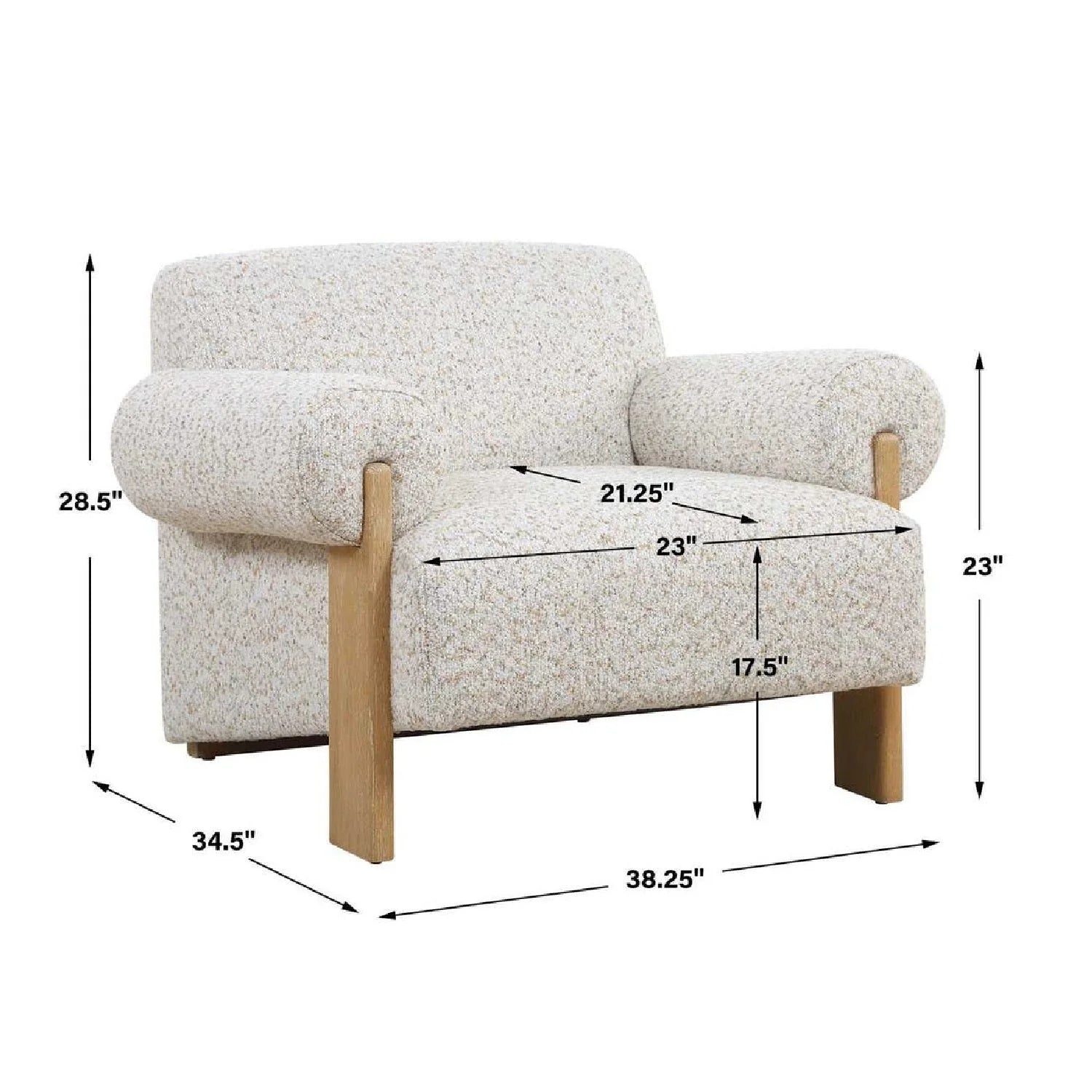 Luxury Textured Boucle Accent Lounge Chair Modern Italian Style for Villa