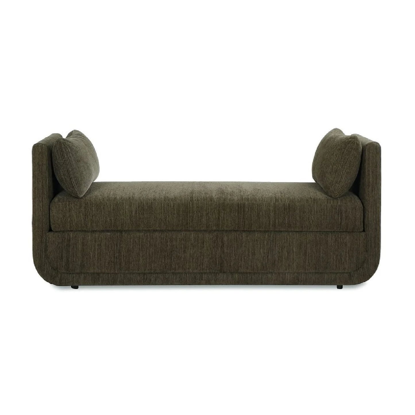 Luxury Textured Chenille Bench European Style for Villa