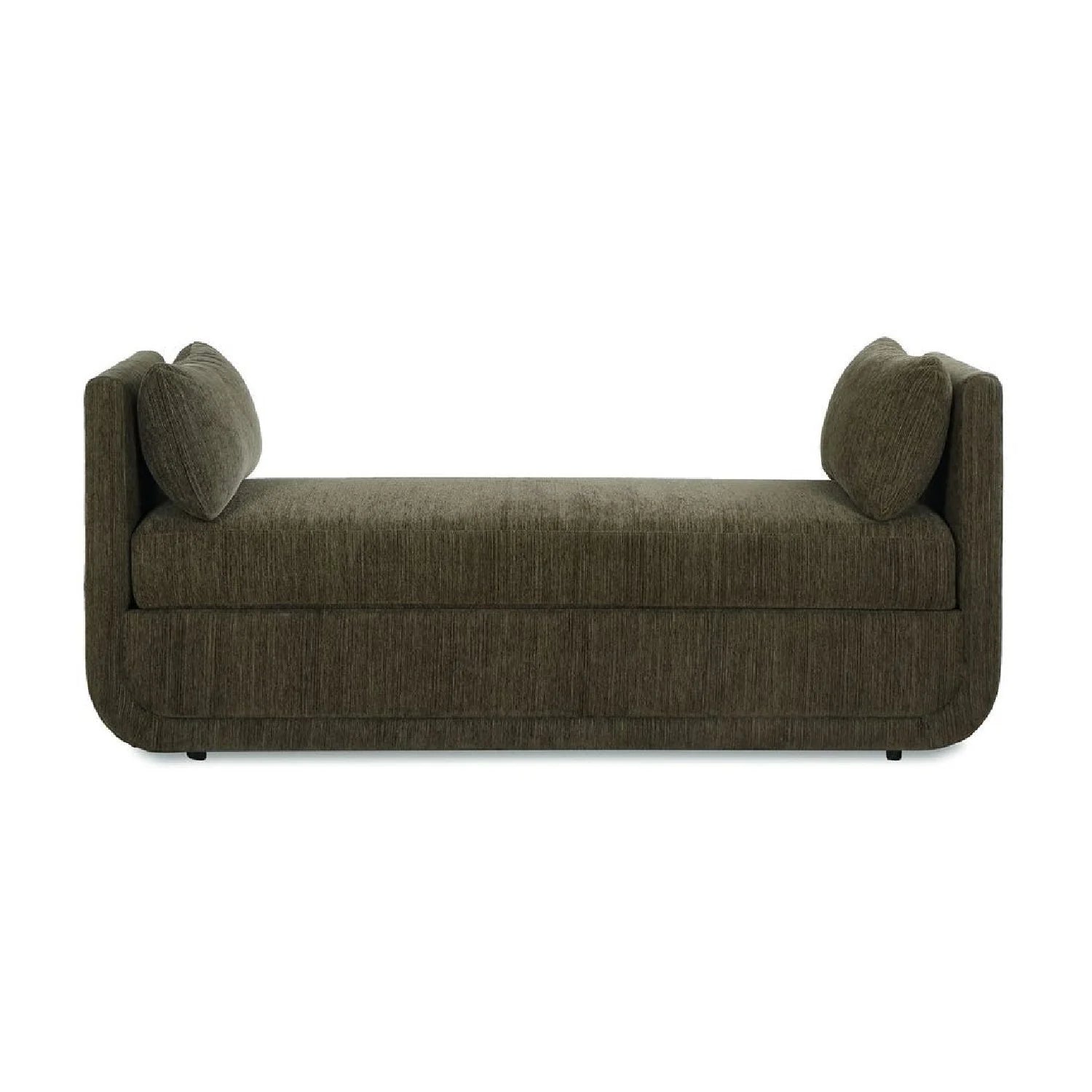 Luxury Textured Chenille Bench European Style for Villa