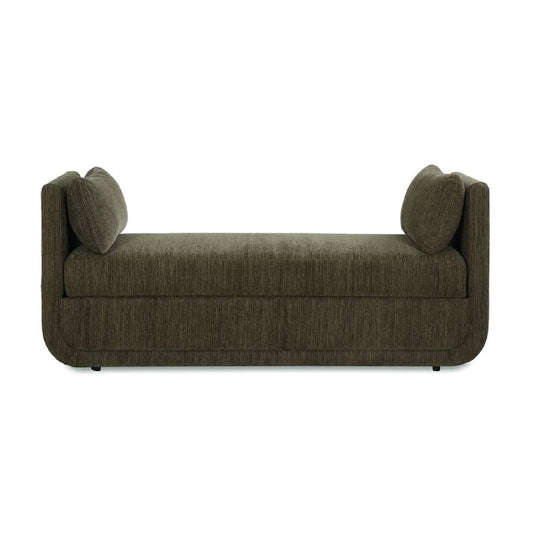 Luxury Textured Chenille Bench European Style for Villa