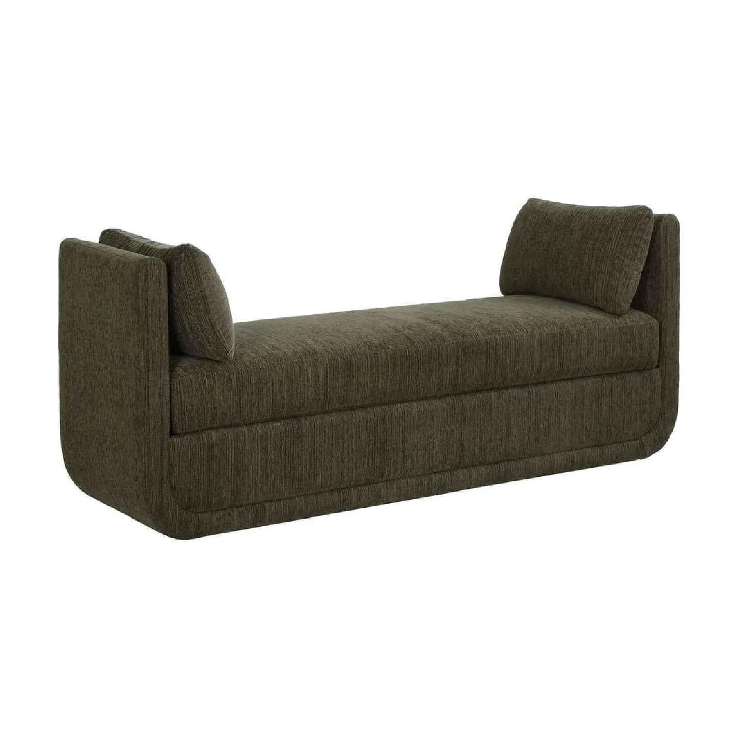 Luxury Textured Chenille Bench European Style for Villa