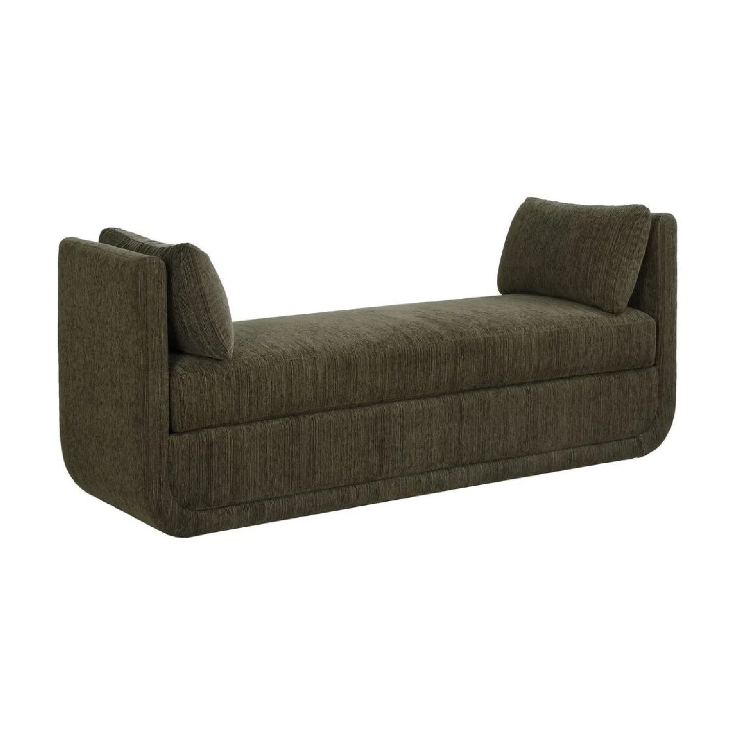 Luxury Textured Chenille Bench European Style for Villa