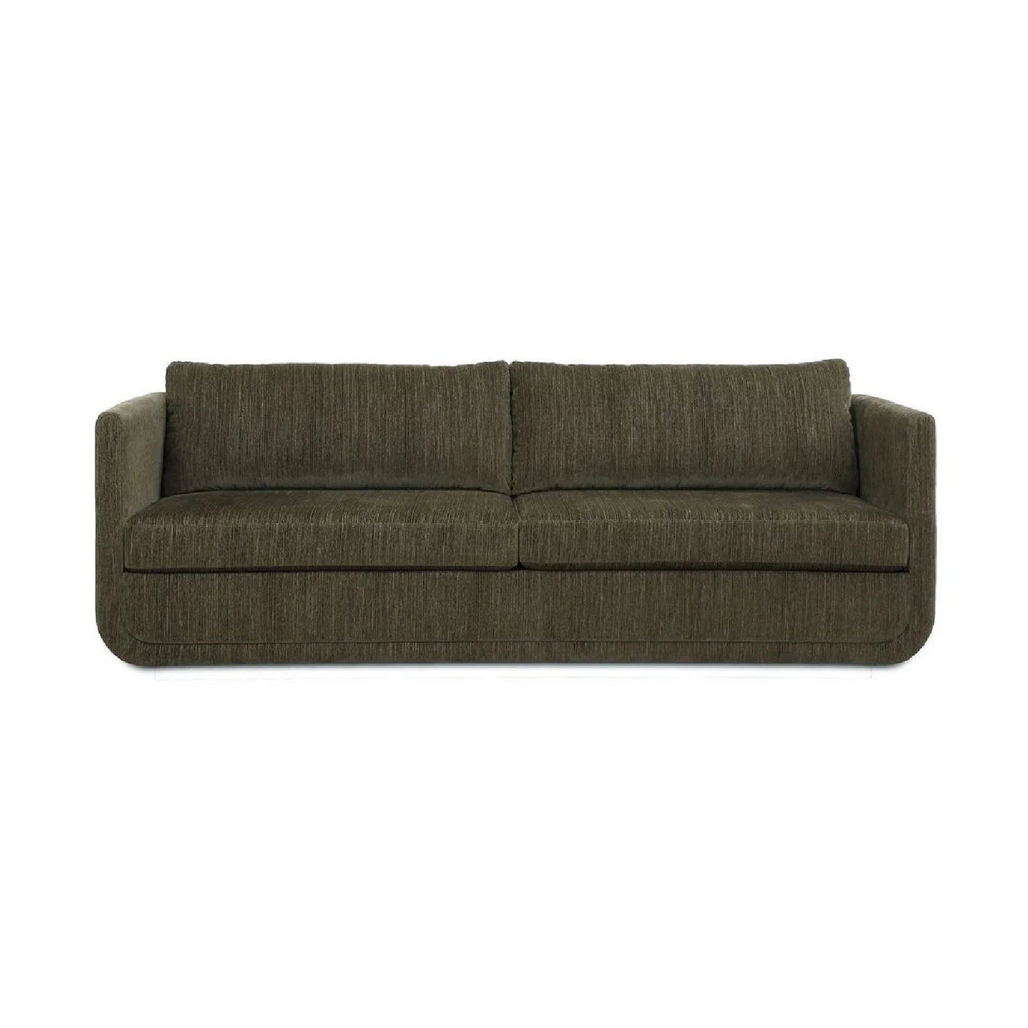 Luxury Textured Chenille Curved Sofa Modern Italian Style for Villa