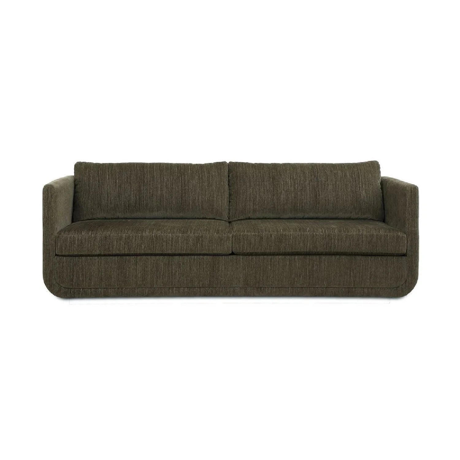 Luxury Textured Chenille Curved Sofa Modern Italian Style for Villa