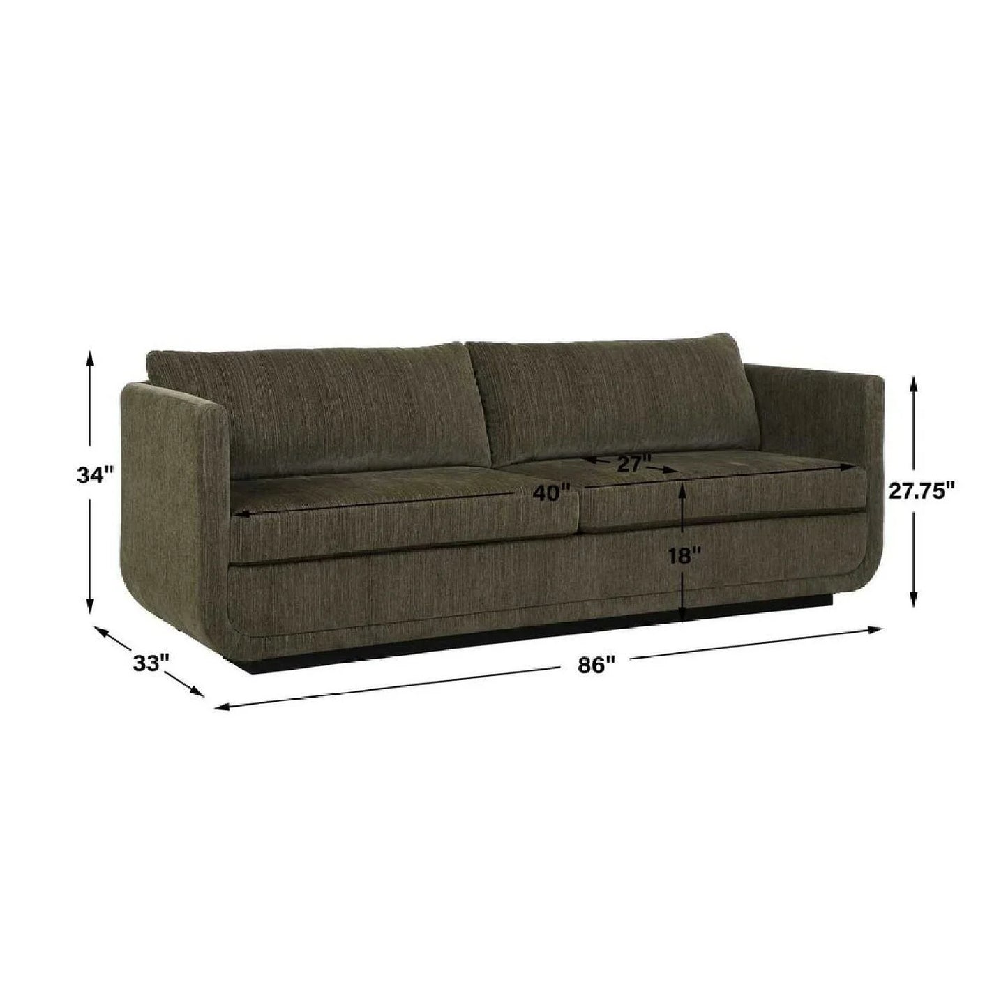 Luxury Textured Chenille Curved Sofa Modern Italian Style for Villa