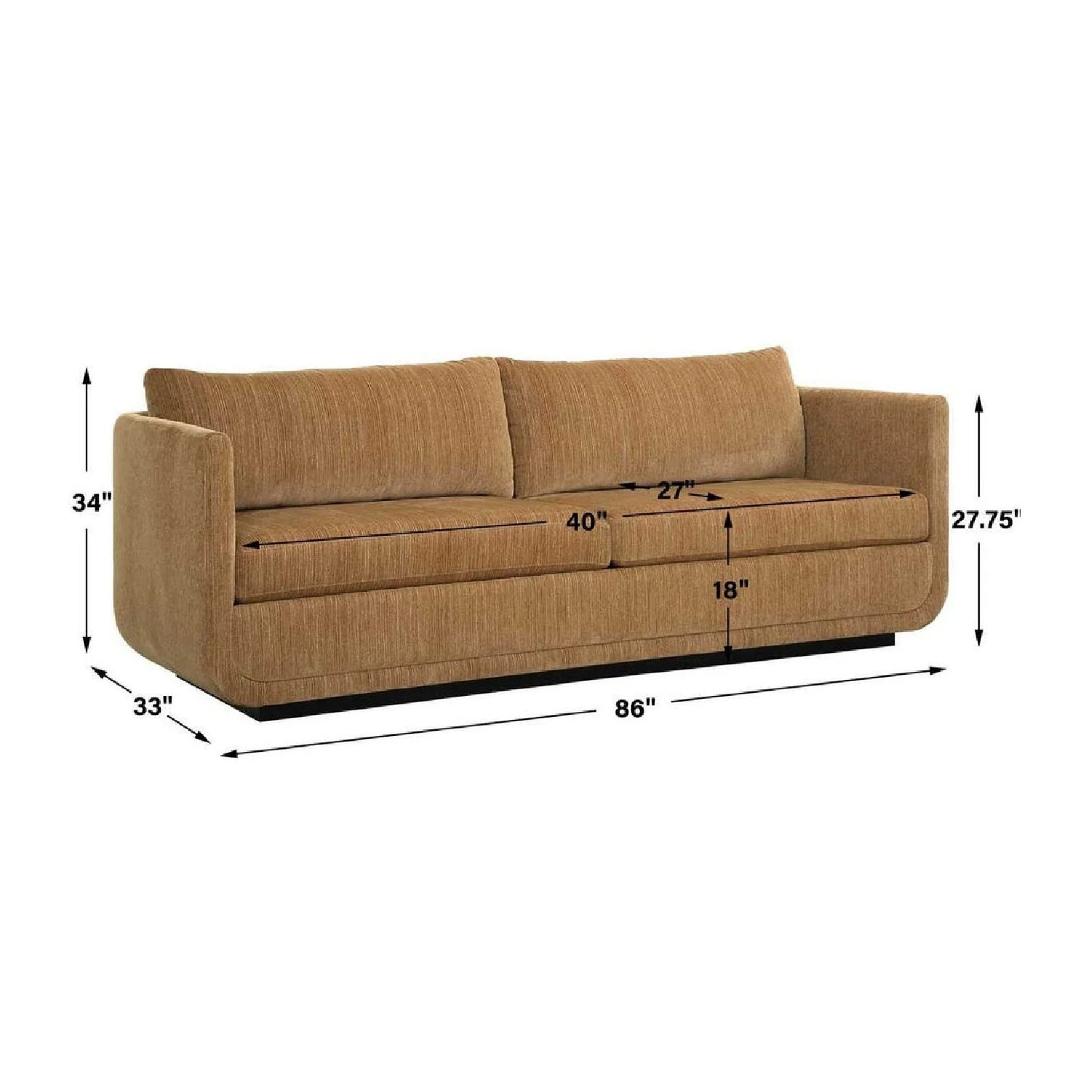 Luxury Textured Chenille Curved Sofa Modern Italian Style for Villa