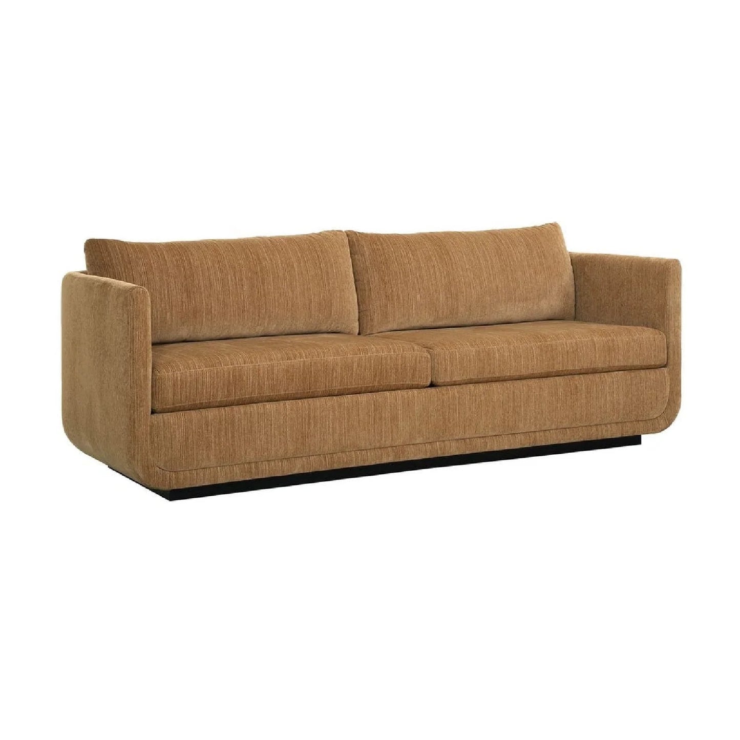 Luxury Textured Chenille Curved Sofa Modern Italian Style for Villa