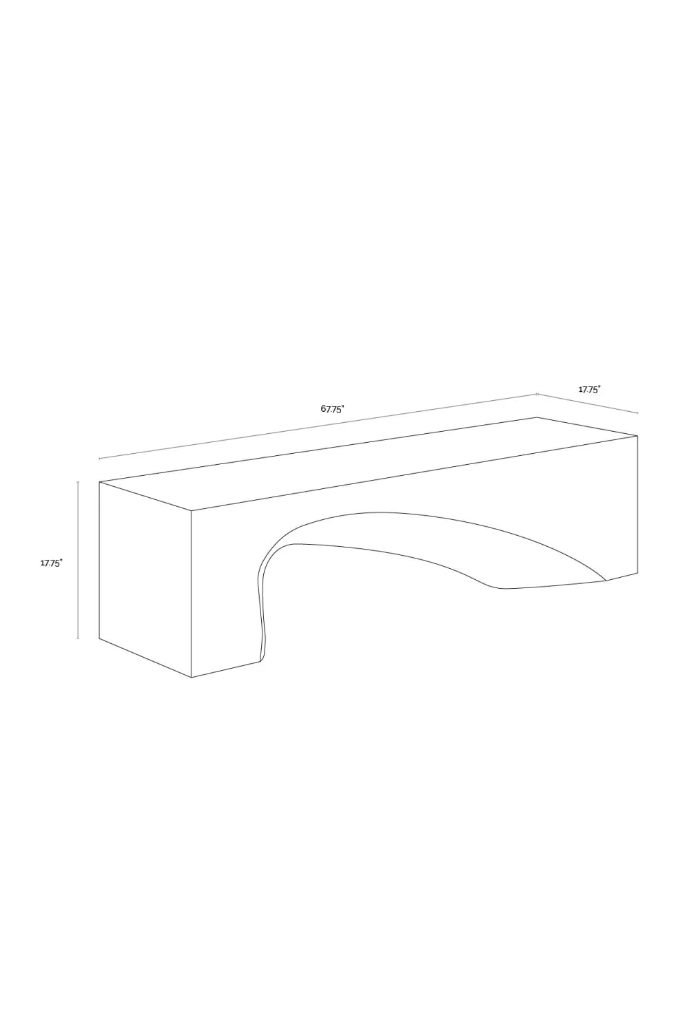 Luxury Textured Concrete Bench European Style for Villa