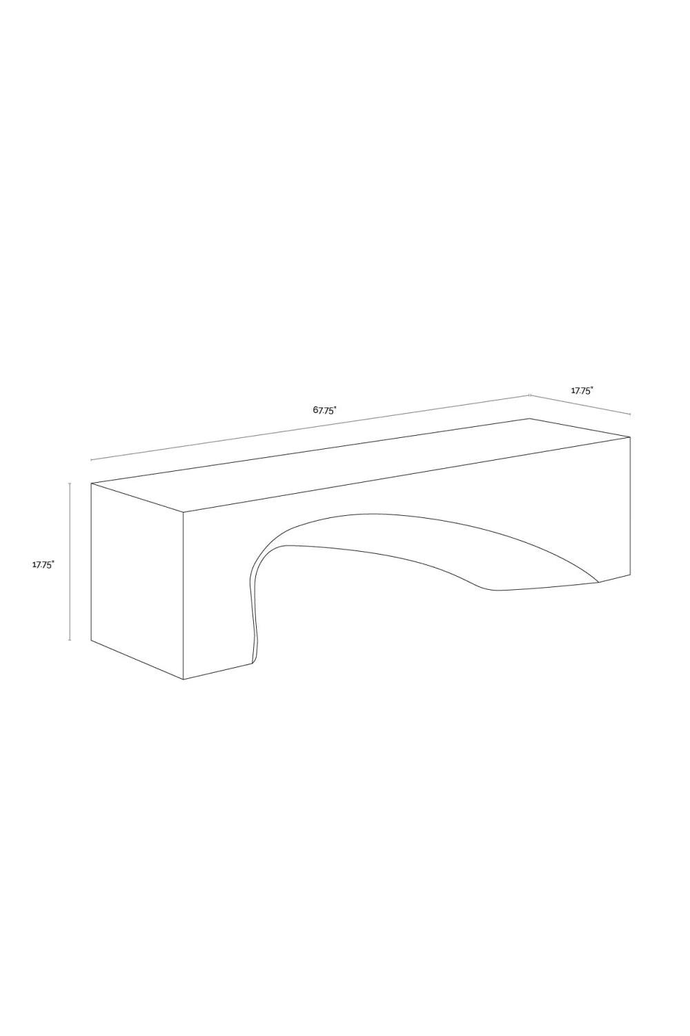 Luxury Textured Concrete Bench European Style for Villa