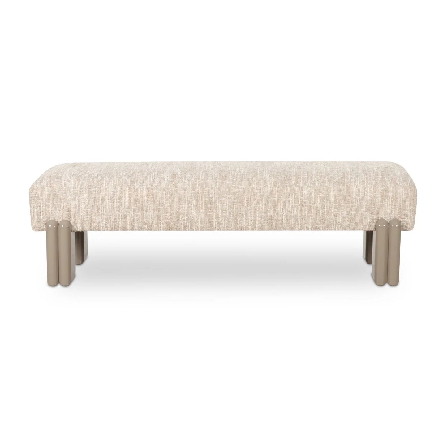 Luxury Textured Fabric Bench European Style for Villa