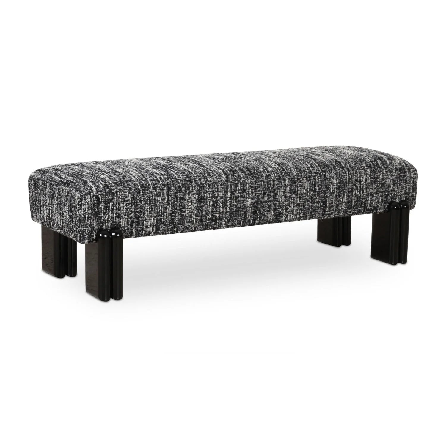 Luxury Textured Fabric Bench European Style for Villa