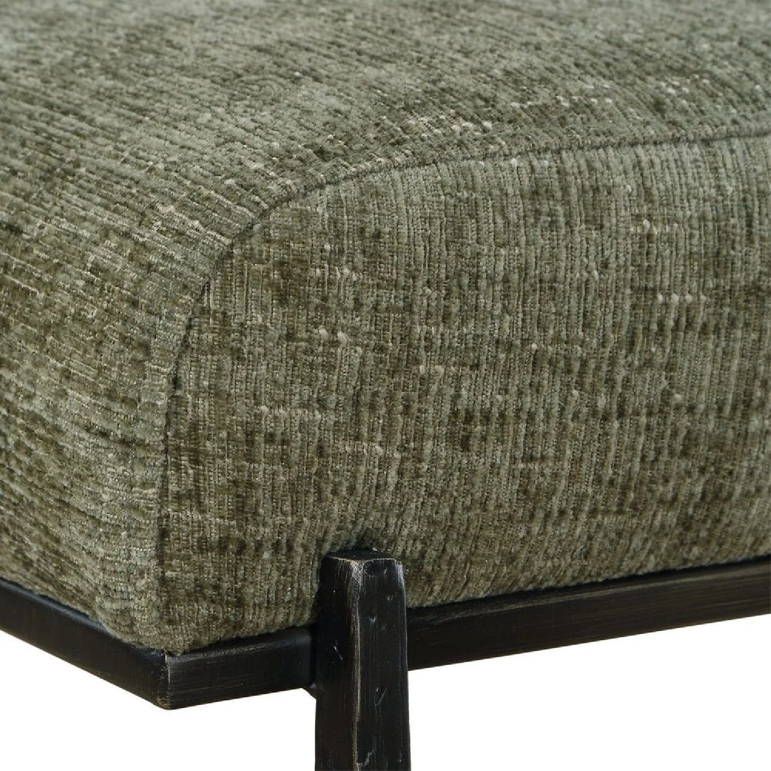 Luxury Textured Fabric Bench European Style for Villa