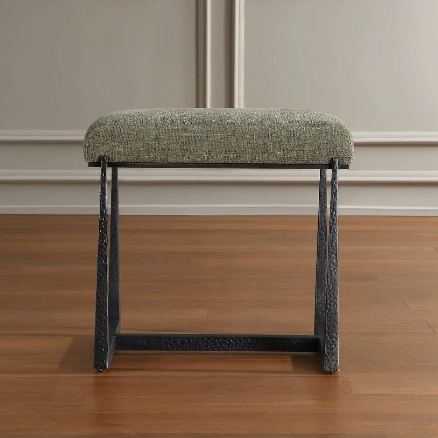Luxury Textured Fabric Bench European Style for Villa