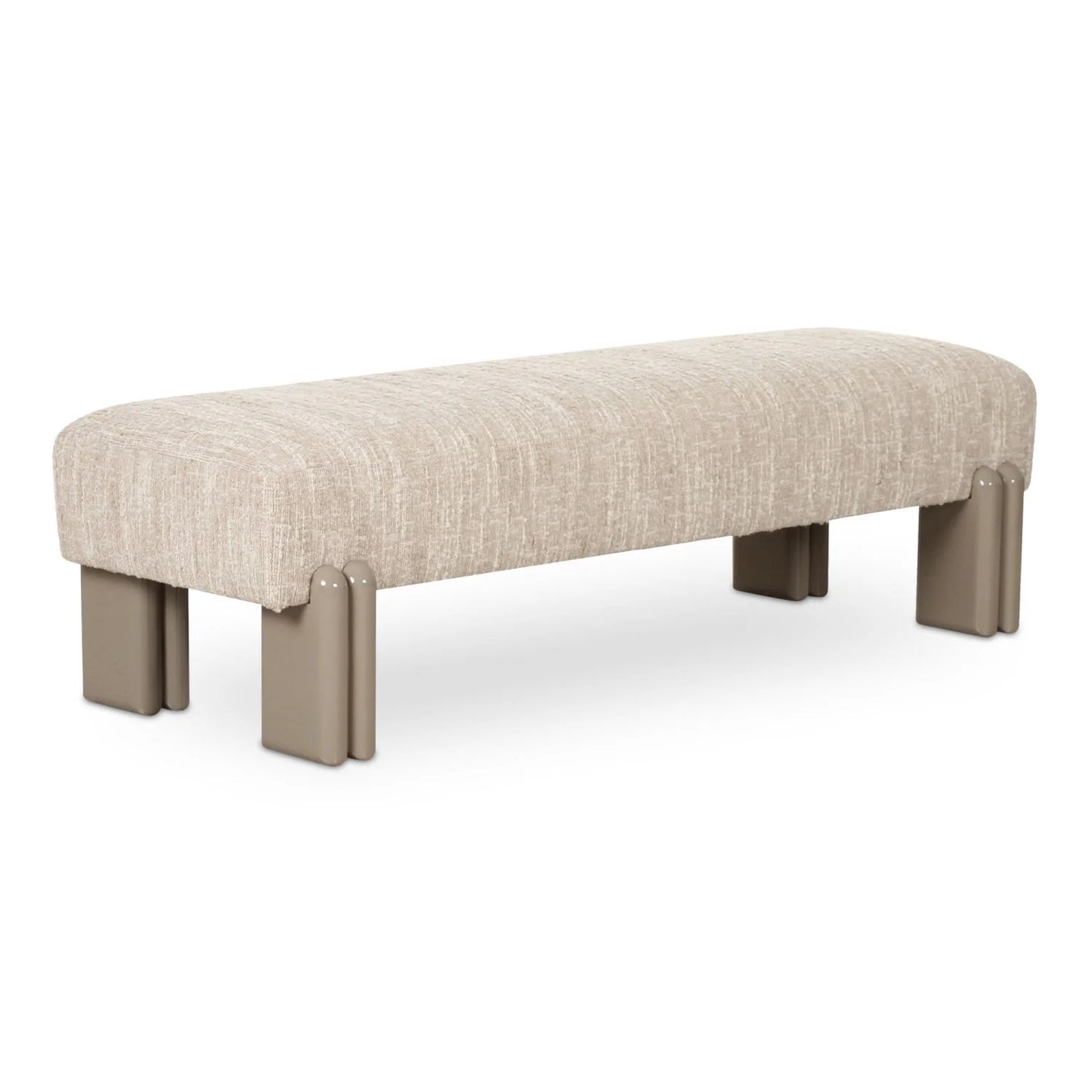 Luxury Textured Fabric Bench European Style for Villa
