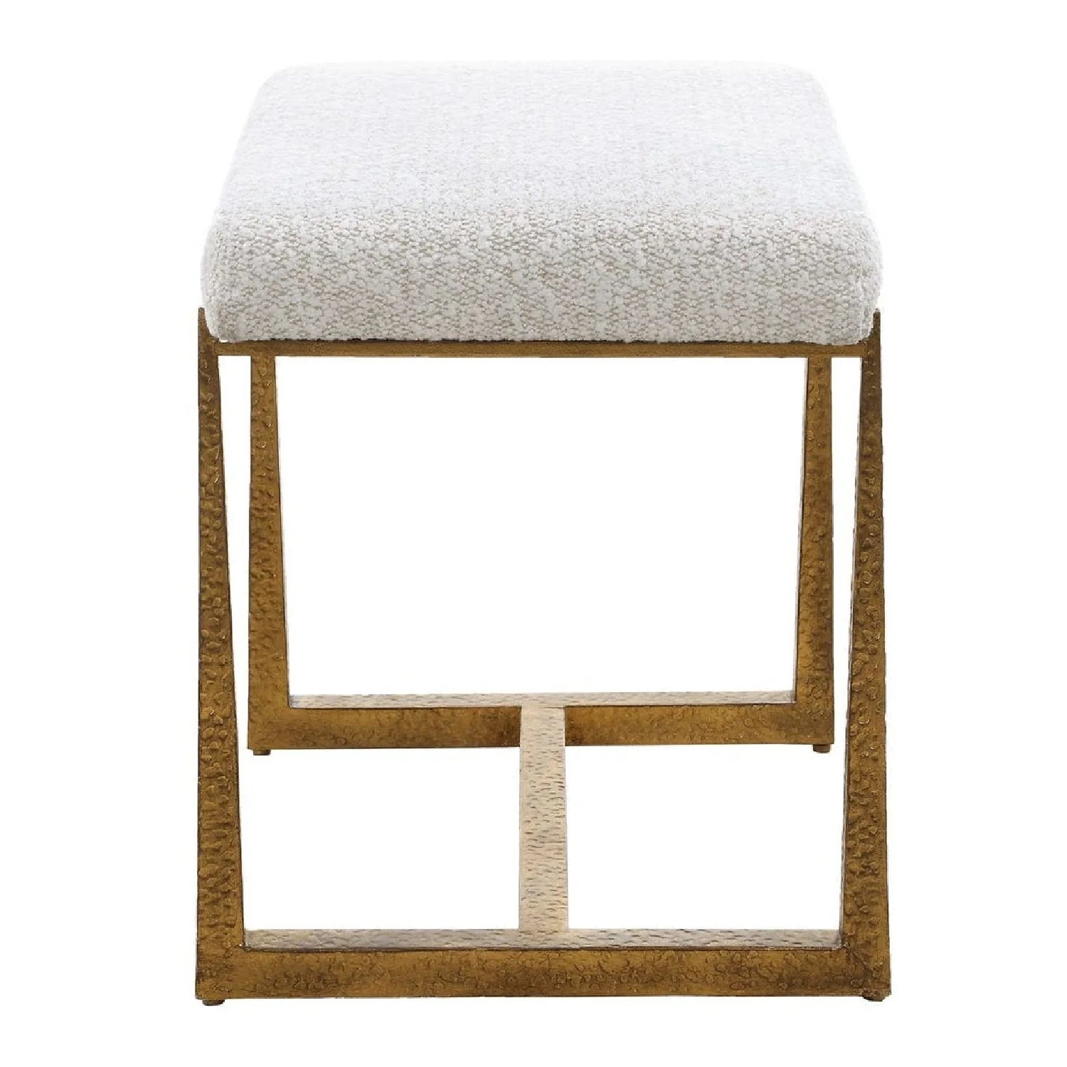 Luxury Textured Fabric Bench European Style for Villa