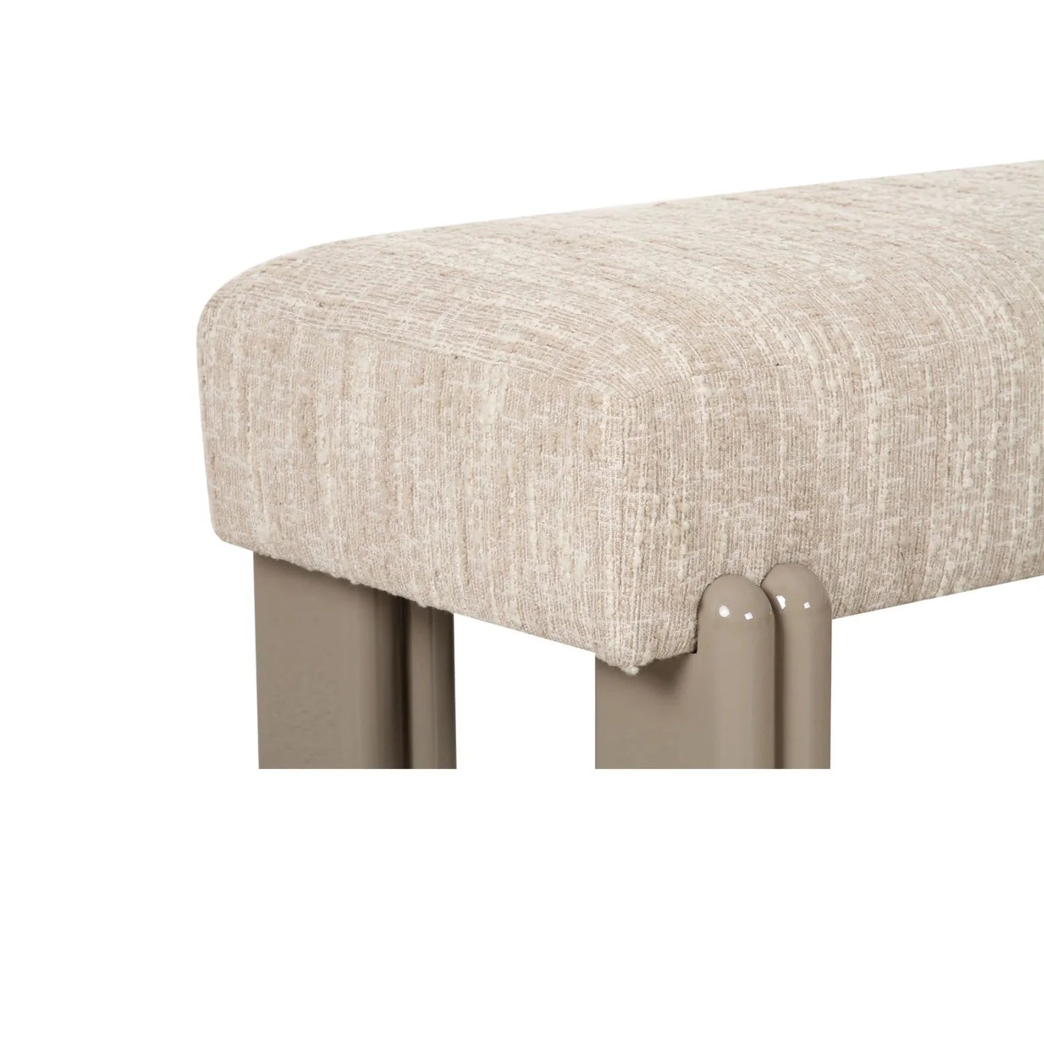 Luxury Textured Fabric Bench European Style for Villa