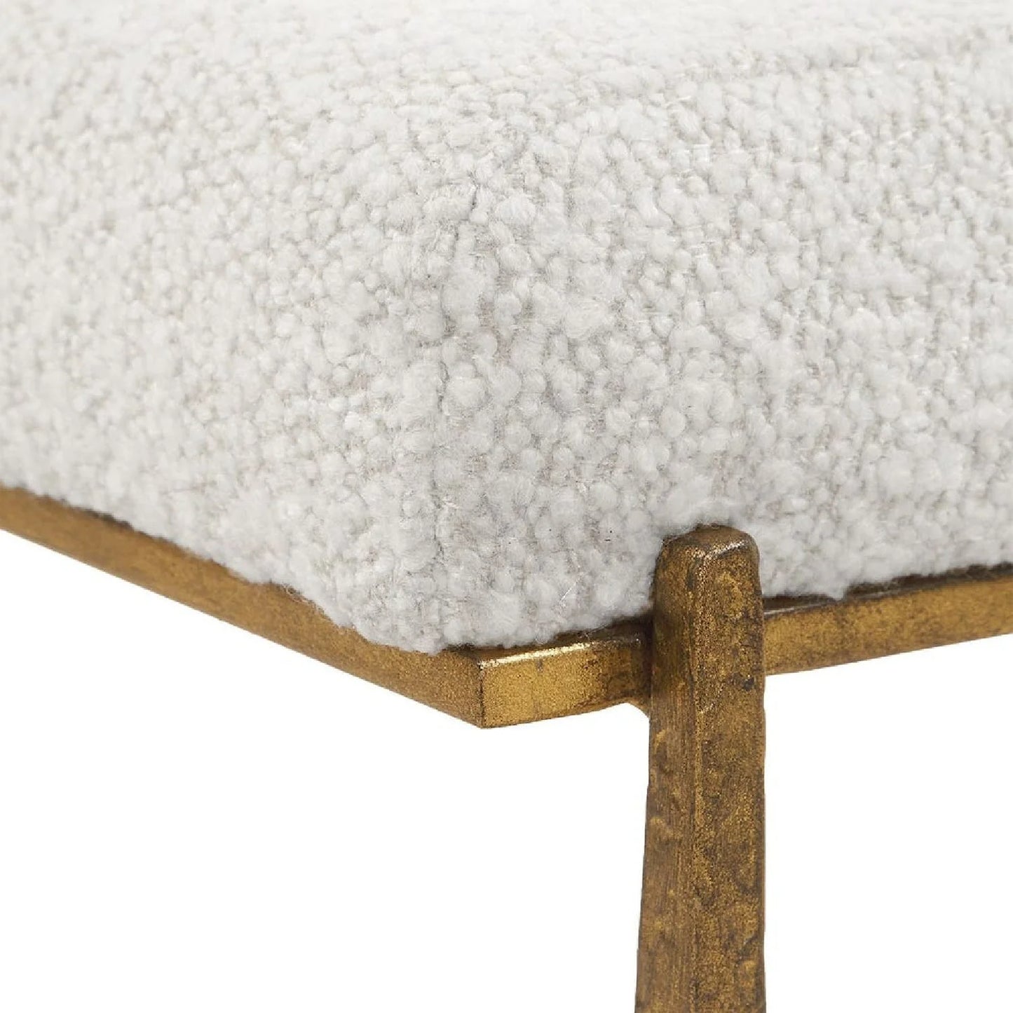 Luxury Textured Fabric Bench European Style for Villa
