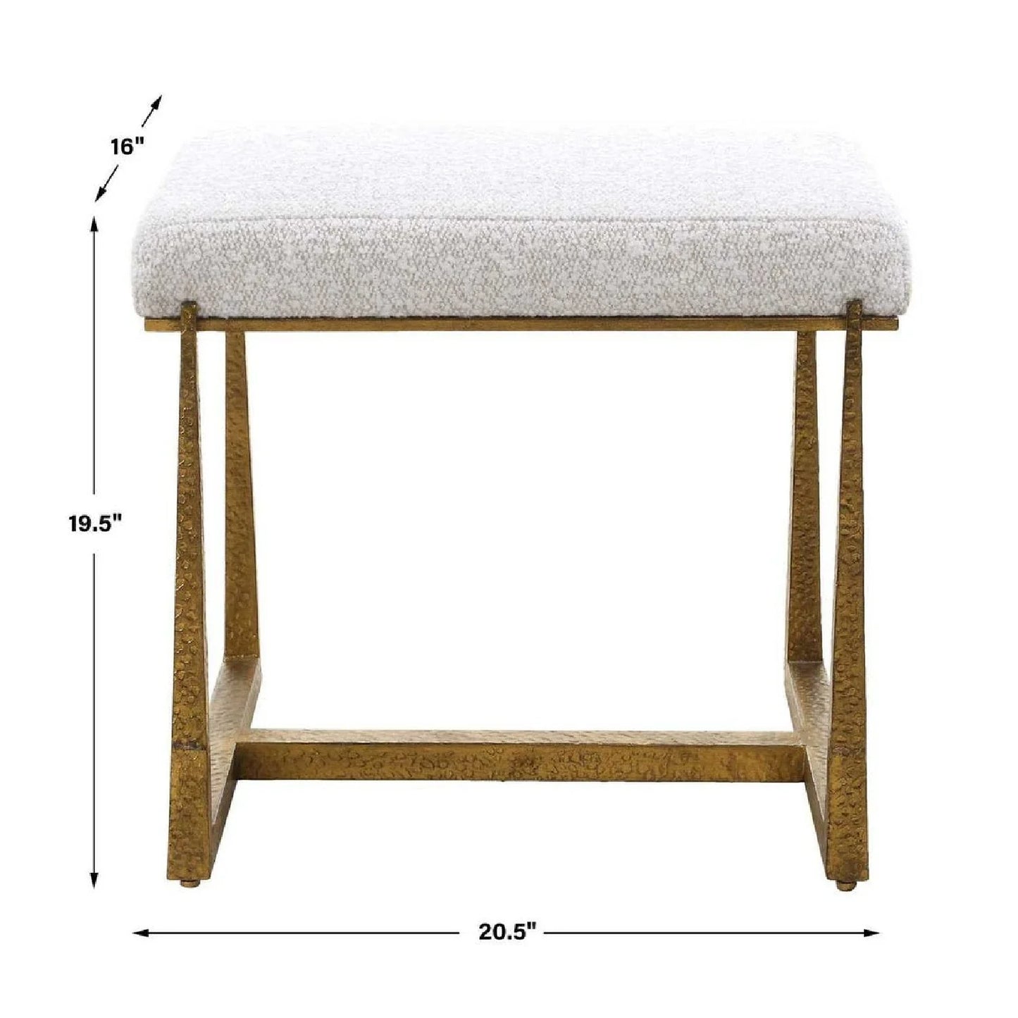 Luxury Textured Fabric Bench European Style for Villa