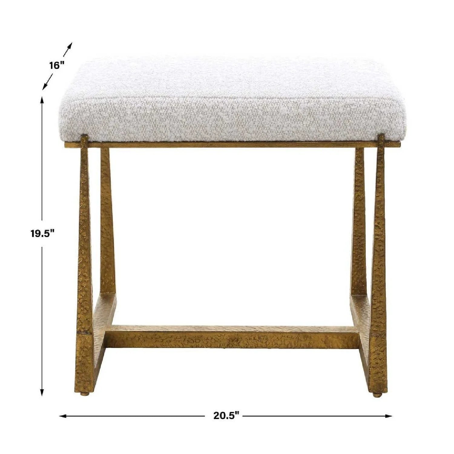 Luxury Textured Fabric Bench European Style for Villa