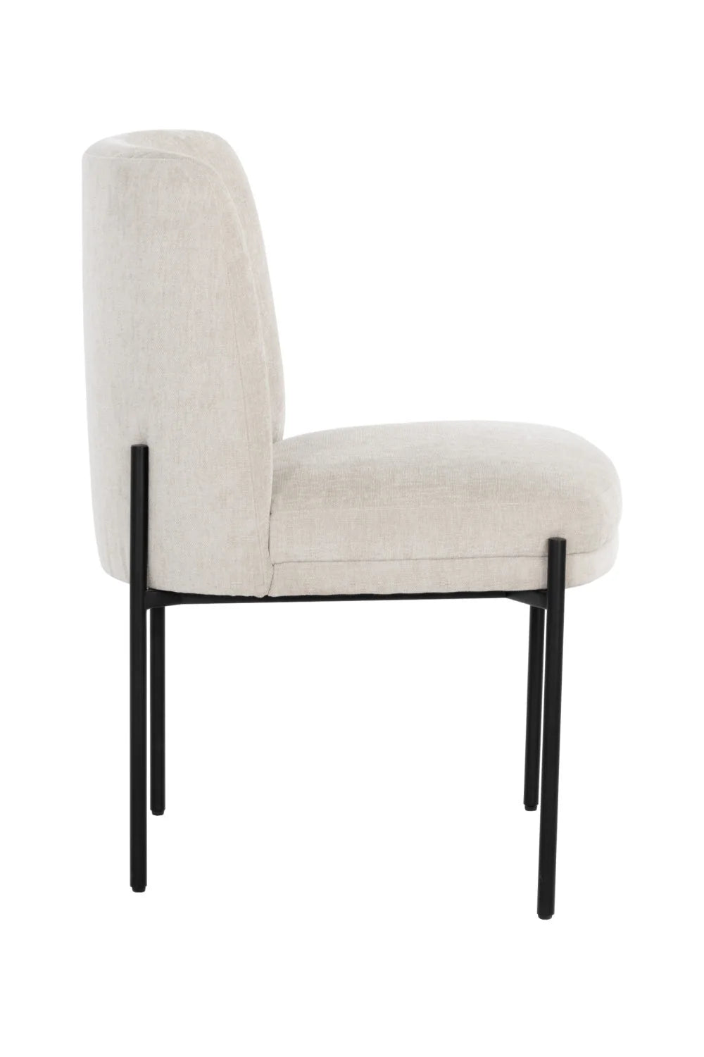 Luxury Textured Fabric Modern Dining Chair European Style for Villa